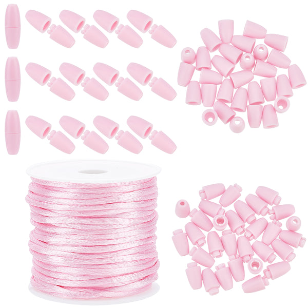 2mm pink nylon cord 5 meters (cord only, safety clasp sold separately)