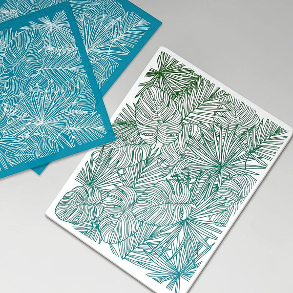 Palm leaves silk screen