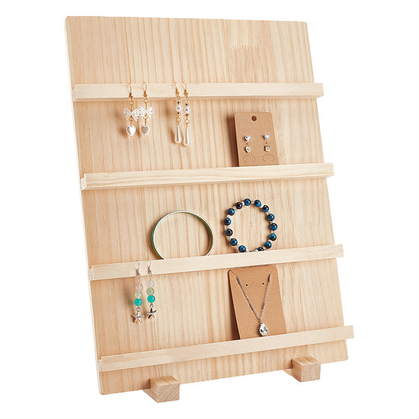 Wooden upright earring stand