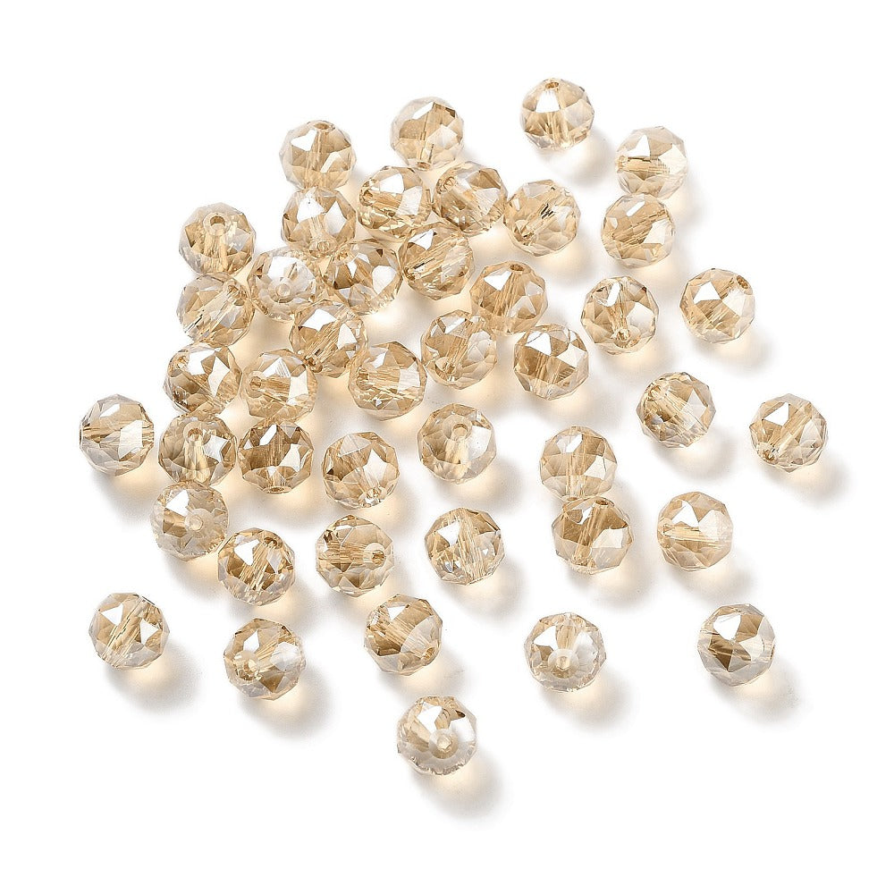 Champagne colour beads x 10 pieces