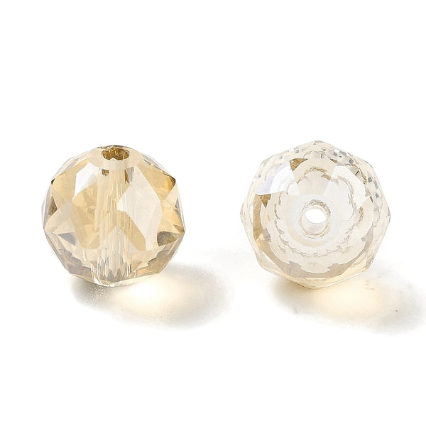 Champagne colour beads x 10 pieces