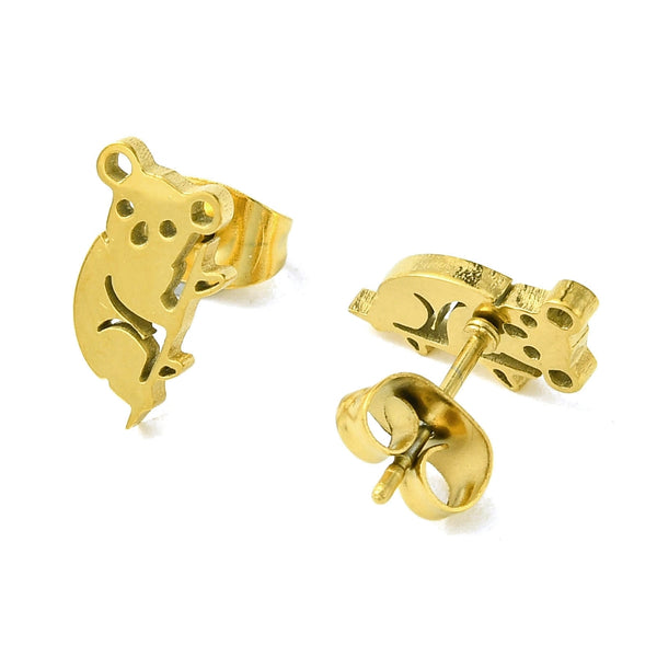 Koala gold plated stainless steel stud add ons - 1 pair (Copy)