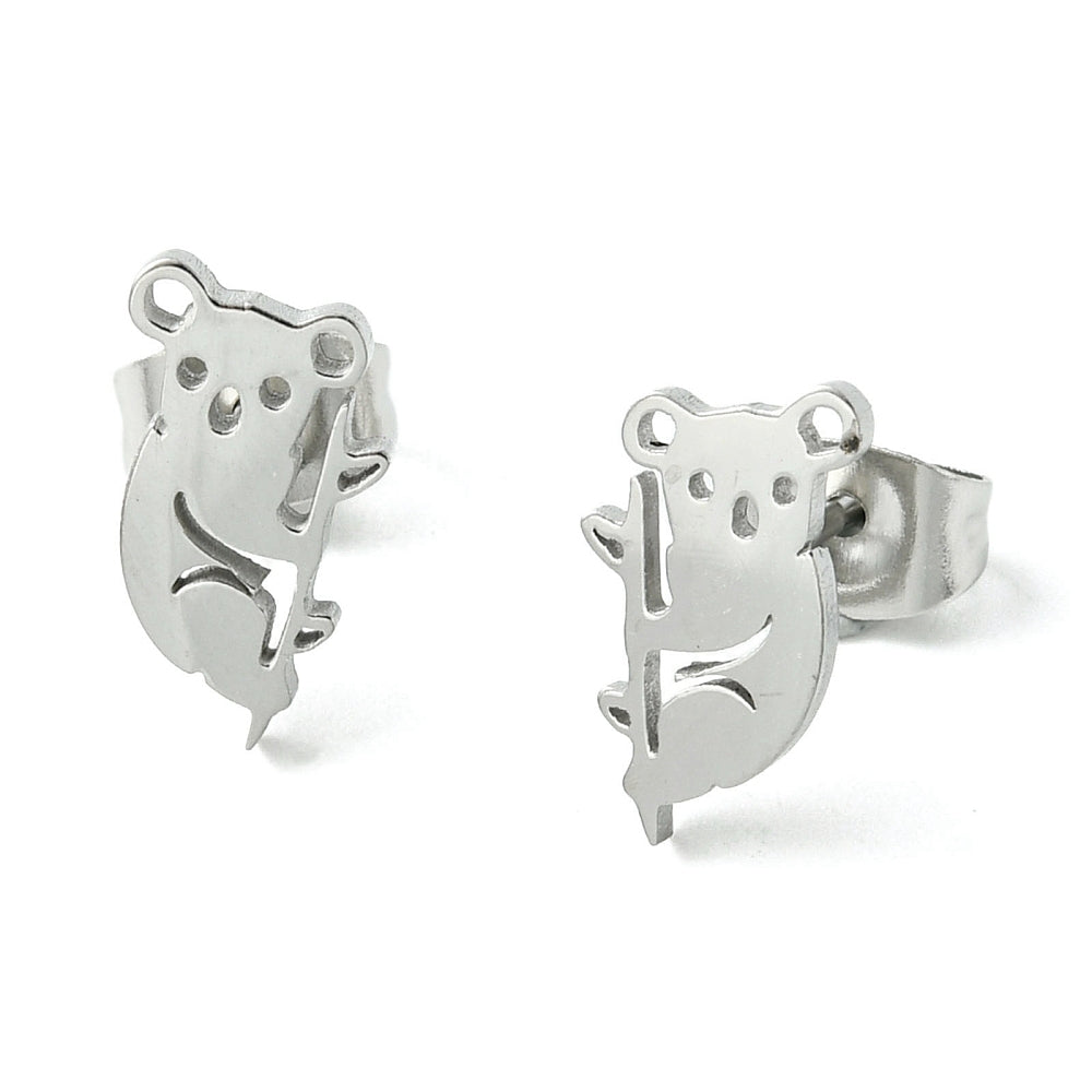 Koala stainless steel stud add ons - 1 pair