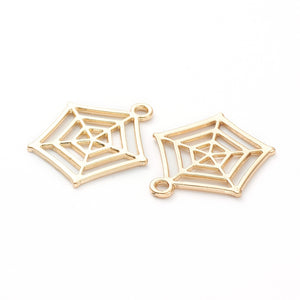 Spider Web charms x 4 pieces