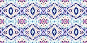 Tribal blue coloured transfer paper - design 5