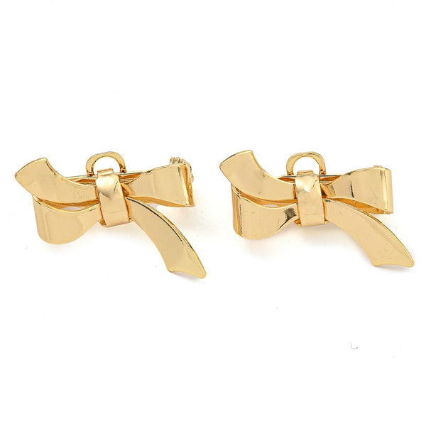 Bow Genuine gold plated stainless steel Brooch x 2 pieces