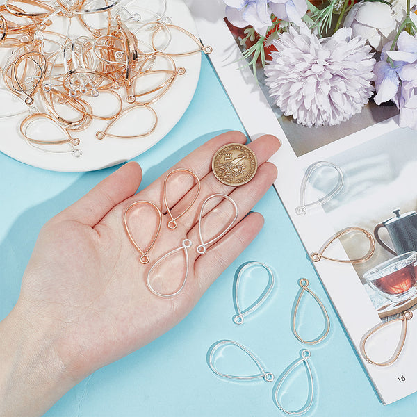 3.8cm Tear drop GOLD plated charms x 8 pieces