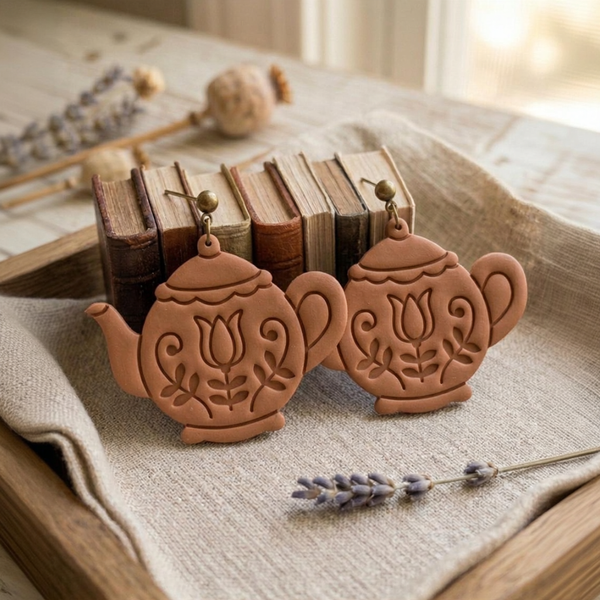 Folk garden teapot