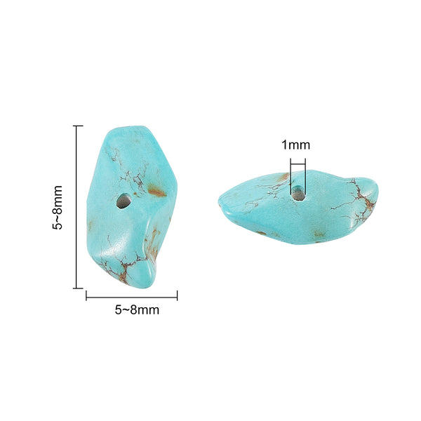 Synthetic Turquoise Chip Beads - 20 pieces
