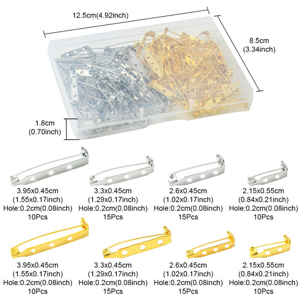 Bulk pack of brooch pin clips x 100