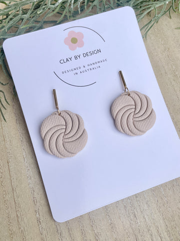NEW light tan knot dangles