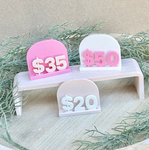 Interchangeable price stands