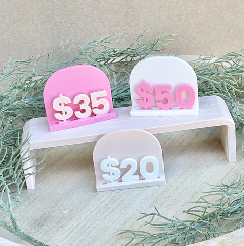 Interchangeable price stands