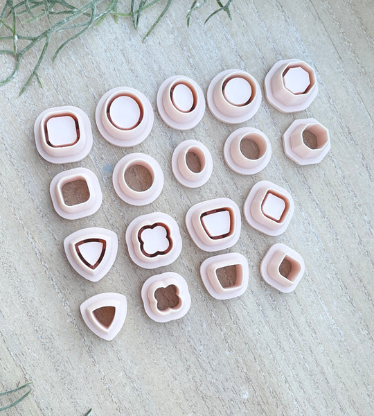 Slim small border stud bezel sets of 9 or singles - 1.5cm