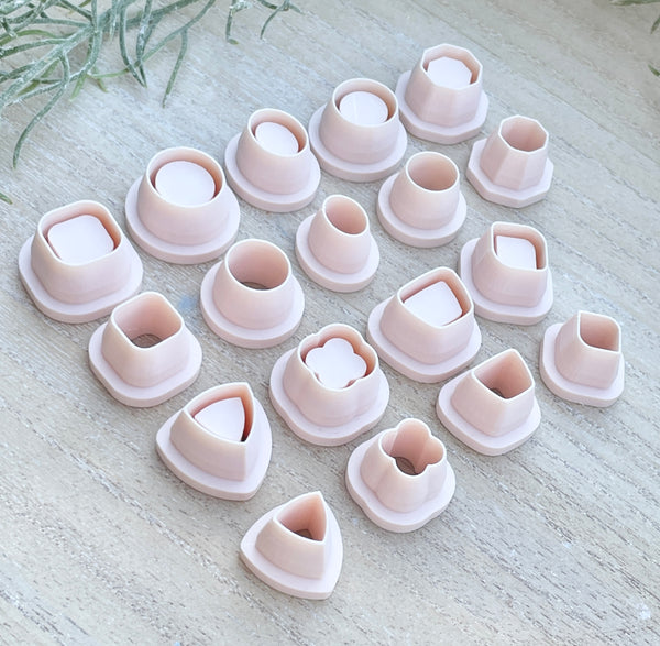 Slim small border stud bezel sets of 9 or singles - 1.5cm