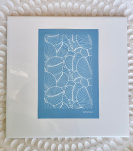 Tropical Palm leaf print silkscreens