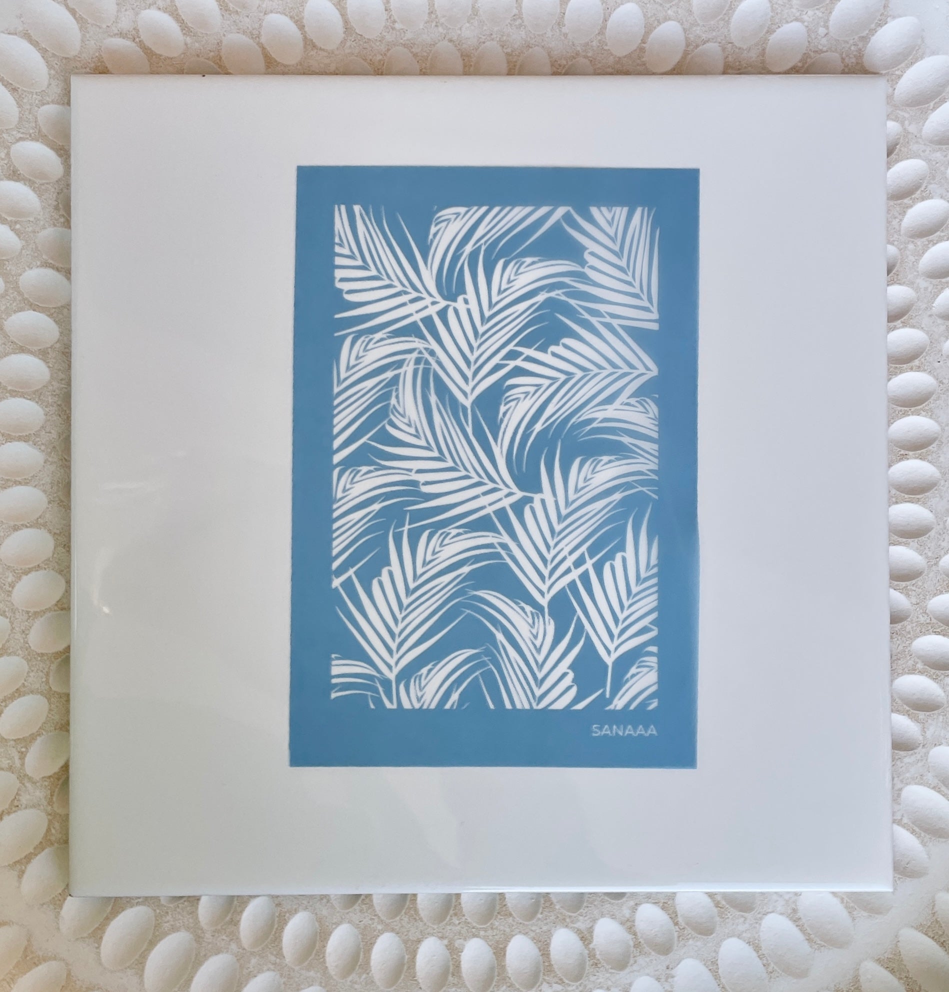 Palm leaf print silkscreens