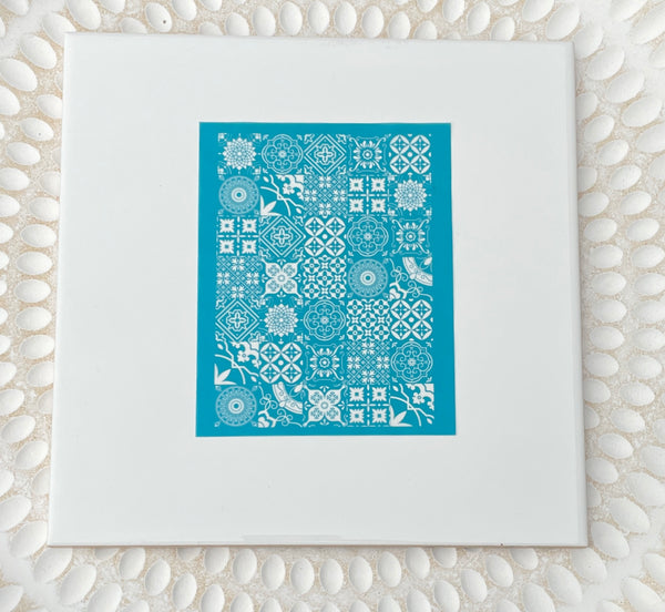 Moroccan tile print silkscreens