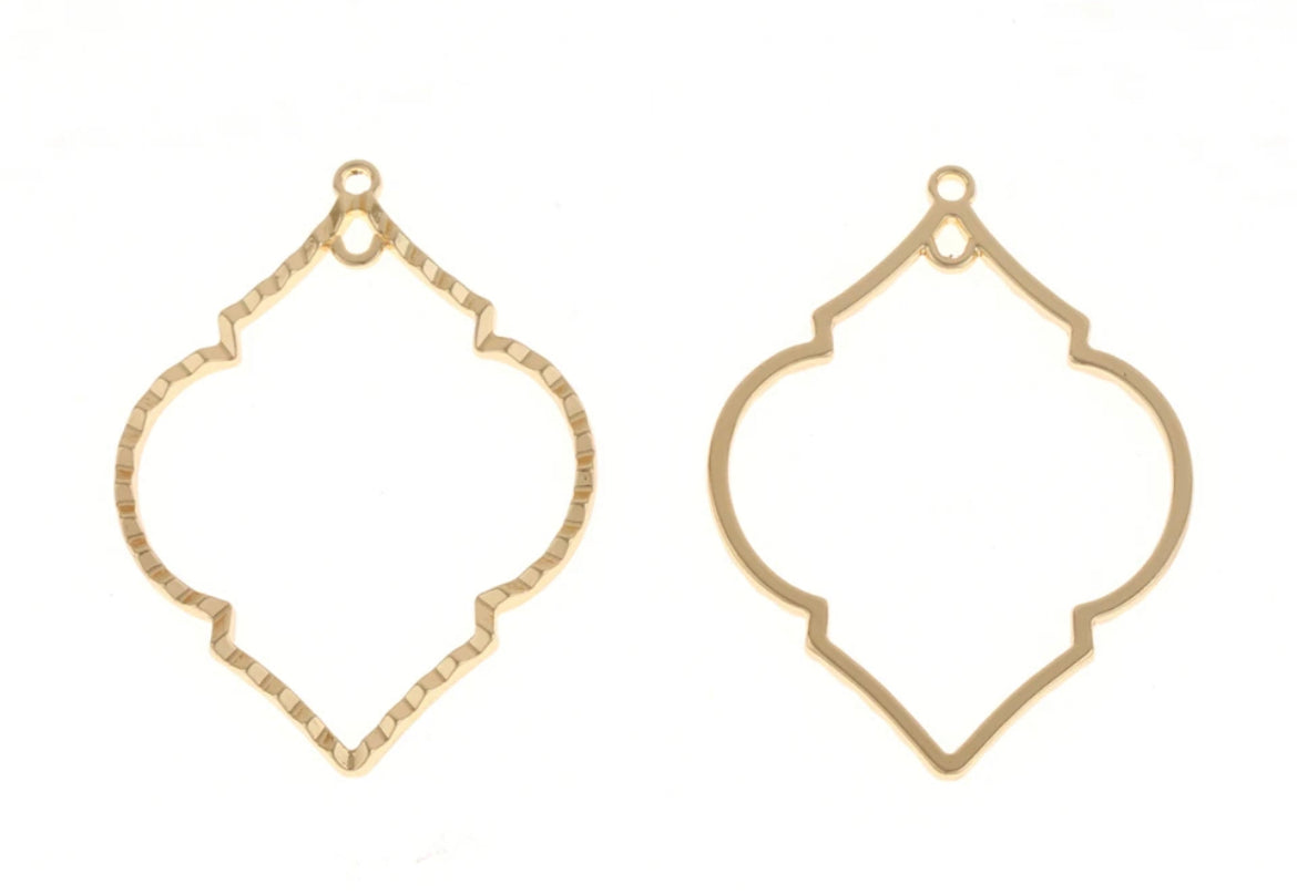 Moroccan gold plated charms x 4 pieces