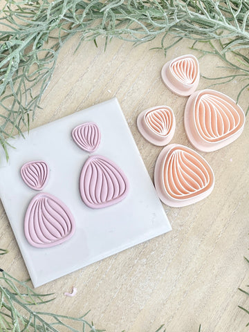 Alice wavy 4 piece mirrored set
