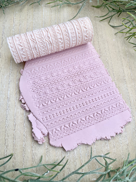 Layered lace texture roller