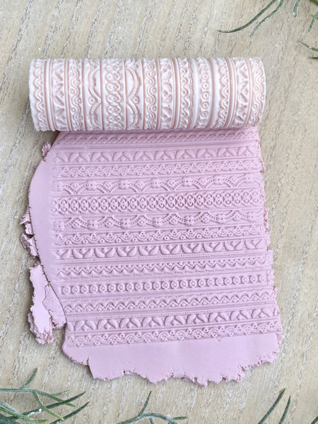 Layered lace texture roller