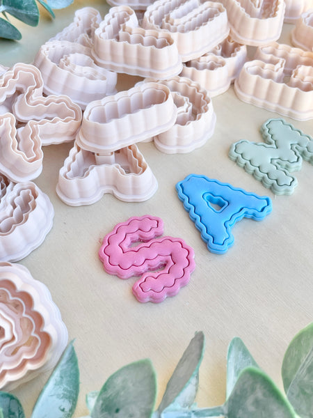 Scalloped border letter cutters - size 4cm