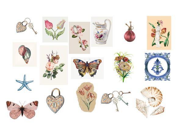 Vintage Charm transfer paper & cutter sets - STYLE 2