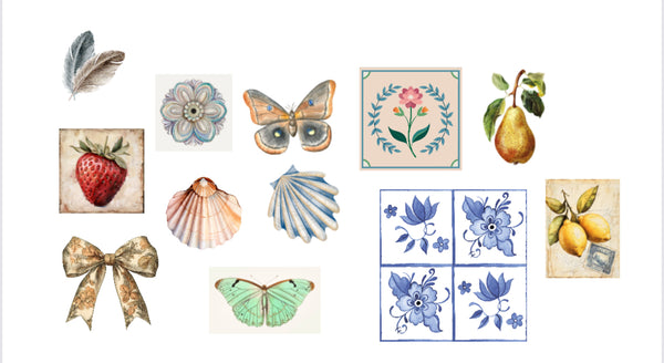 Vintage Charm transfer paper & cutter sets - STYLE 1