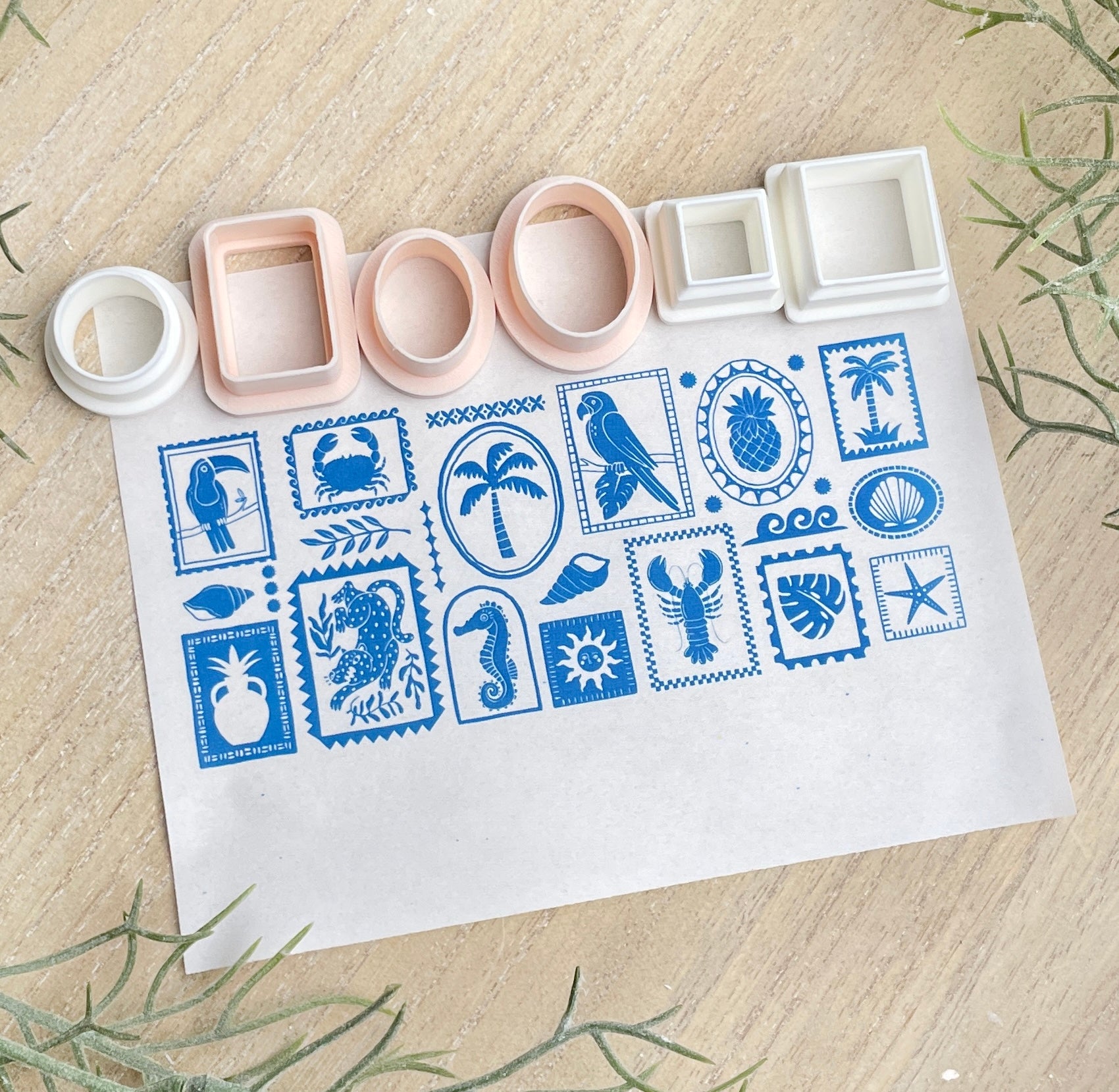 Mediterranean coastal paper and cutter set