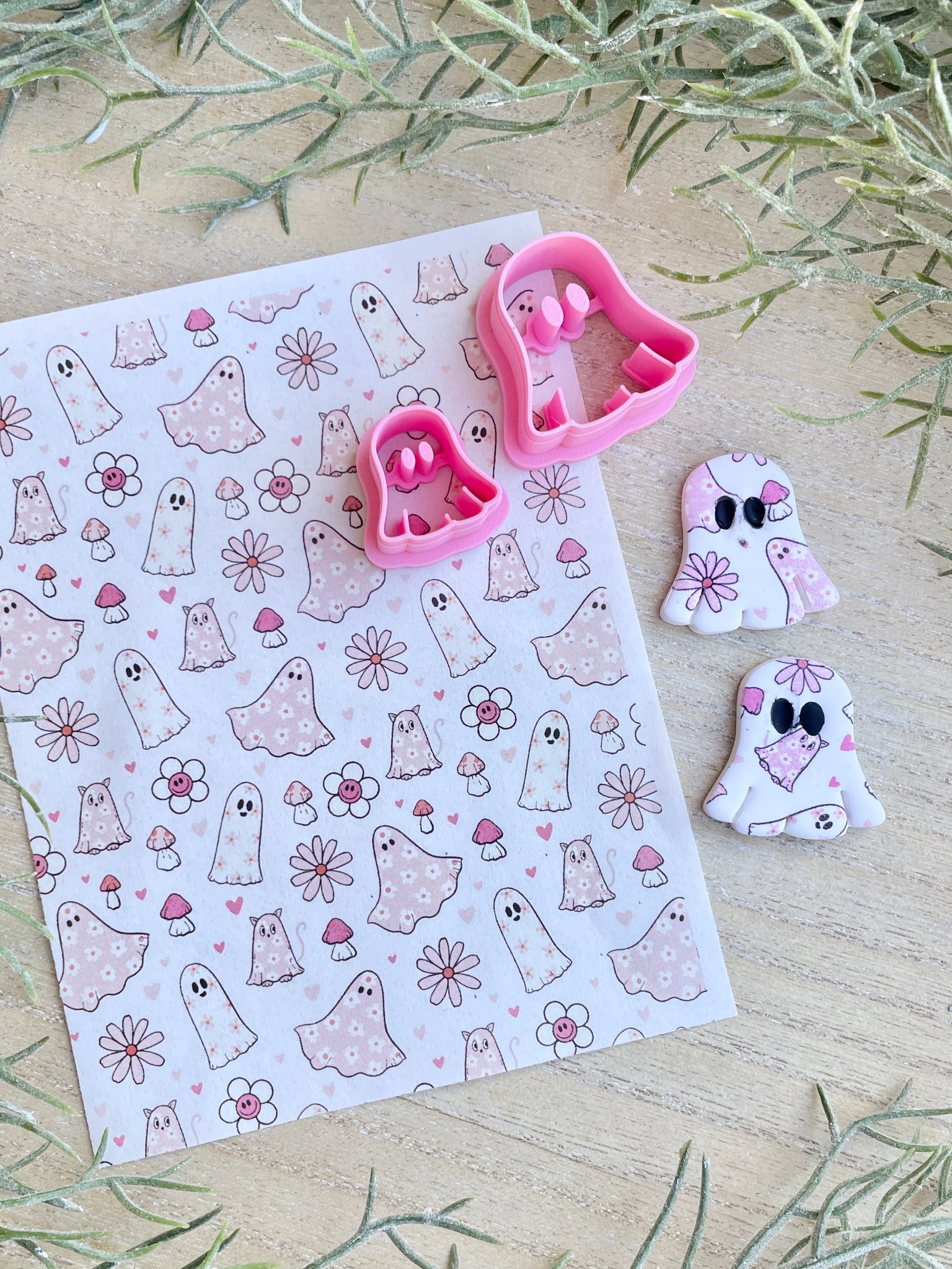 Boho ghost cutter & paper sets - can purchase separately also