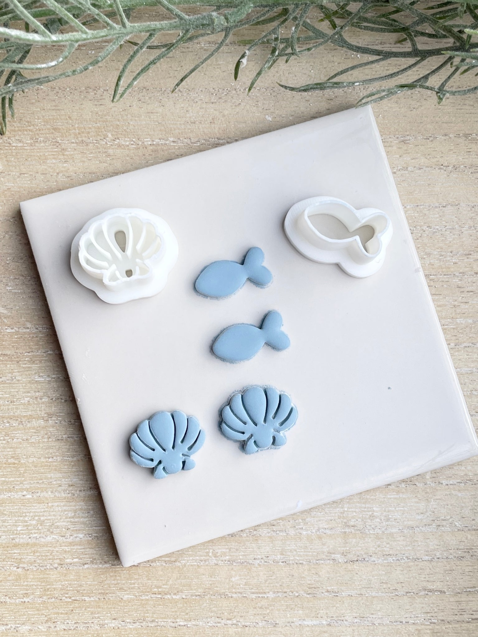 Fishy & shell charm or stud cutters