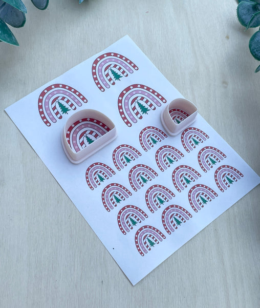Rainbow Christmas  transfer paper Style 1