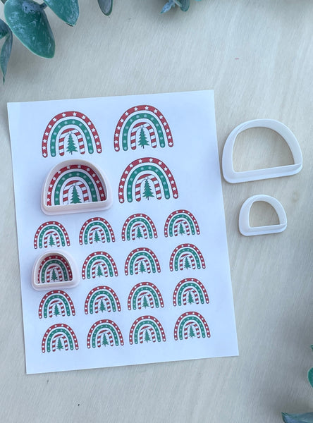 Rainbow Christmas  transfer paper Style 2