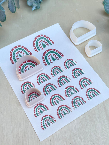 Rainbow Christmas  transfer paper Style 2