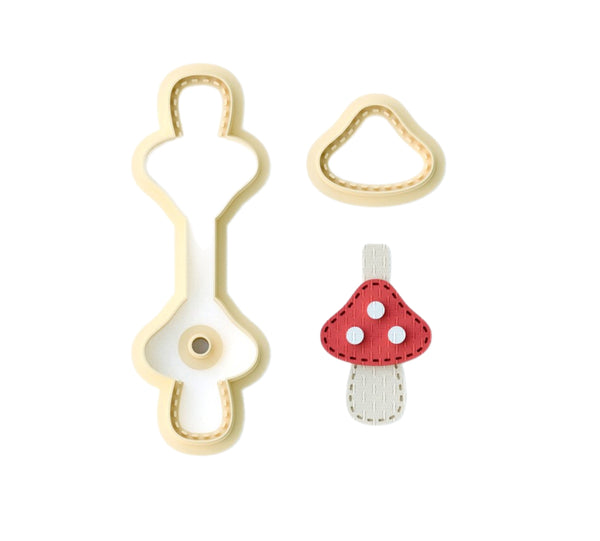 Mushroom Keyring cutter 2 piece set