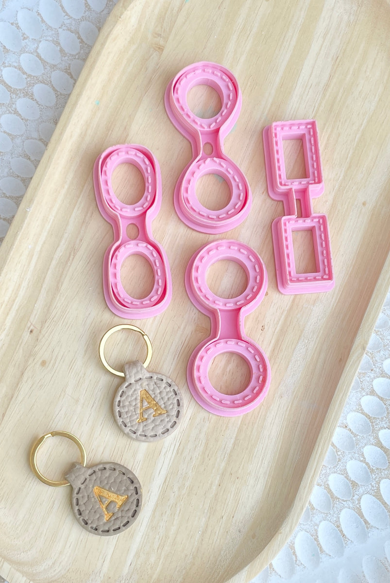 Leather look keyring cutters – Clay By Design Aus