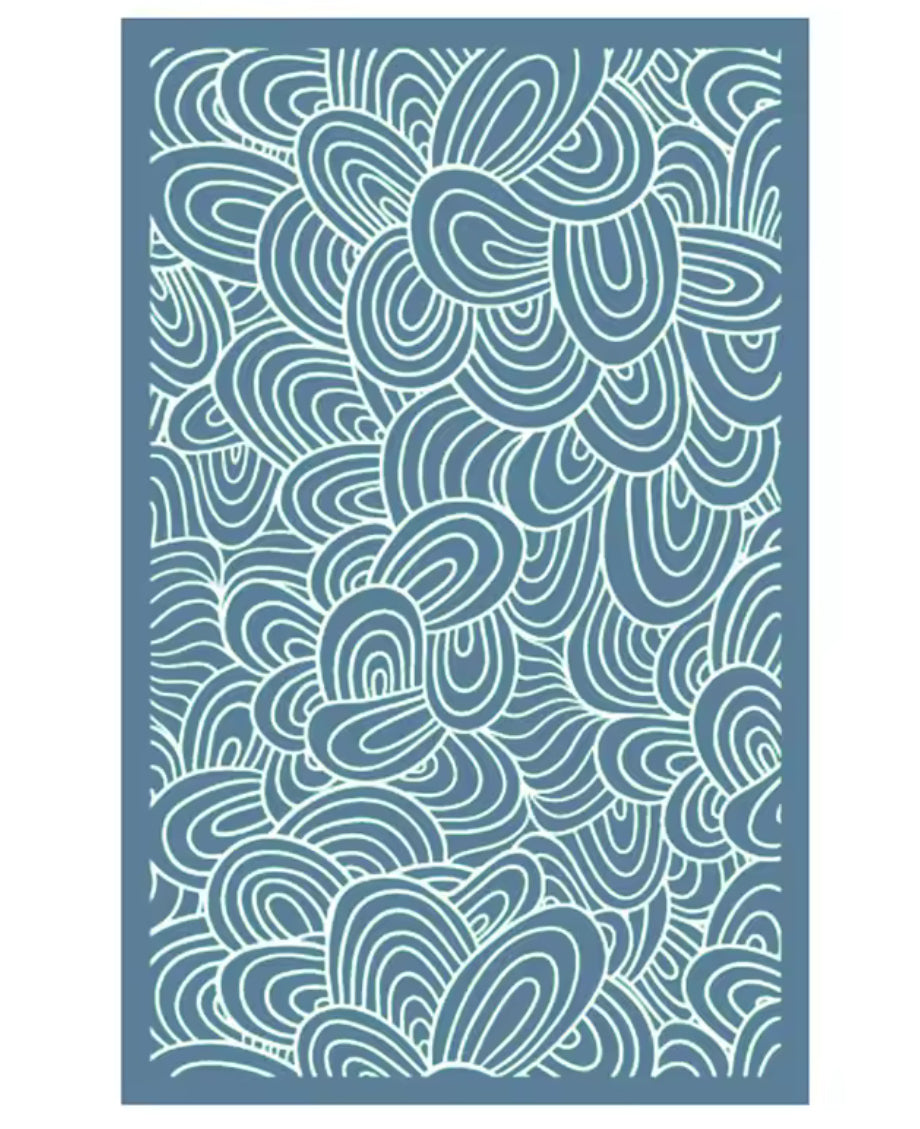 Abstract rainbow lines pattern silk screen