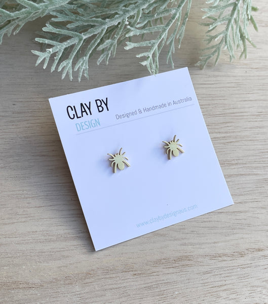 Stainless steel gold plated Spider studs