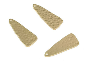 Genuine gold plated irregular hammered charm connectors x 6  pieces