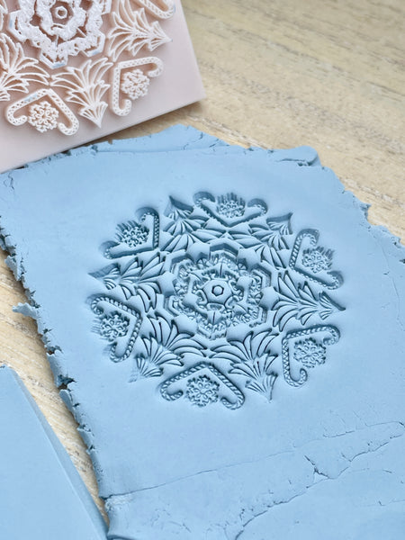 Christmas Mix round stamp