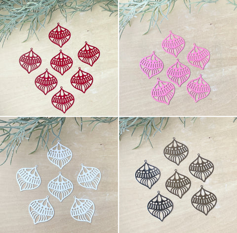 Coloured ornament charms x 4