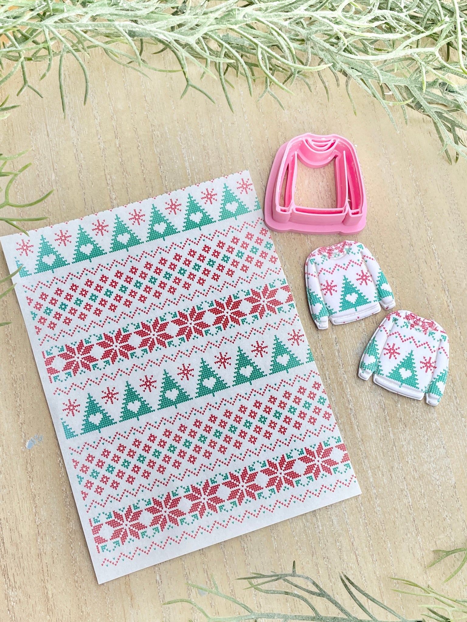 Ugly sweater transfer & cutters set