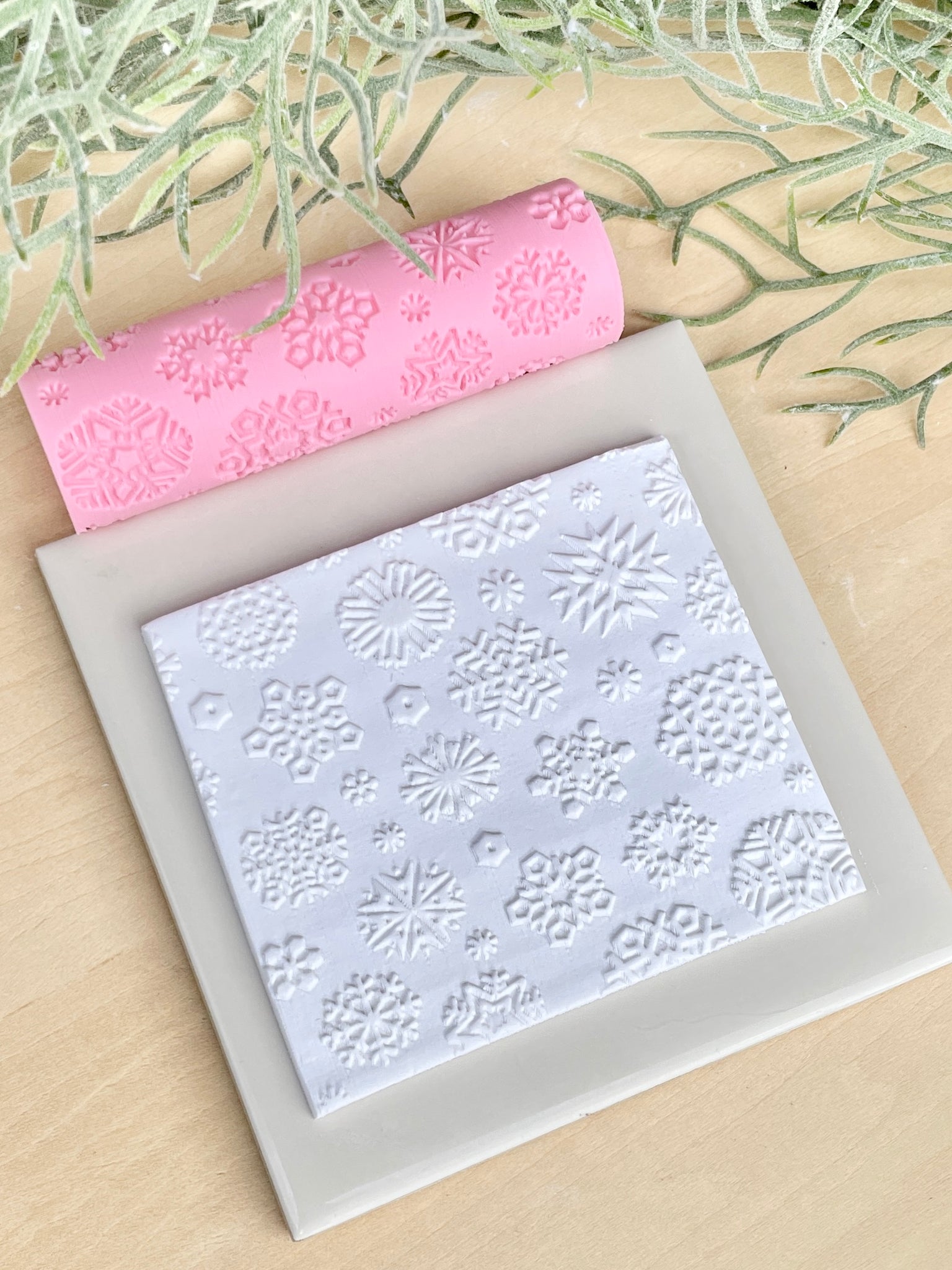 Christmas snowflake texture roller