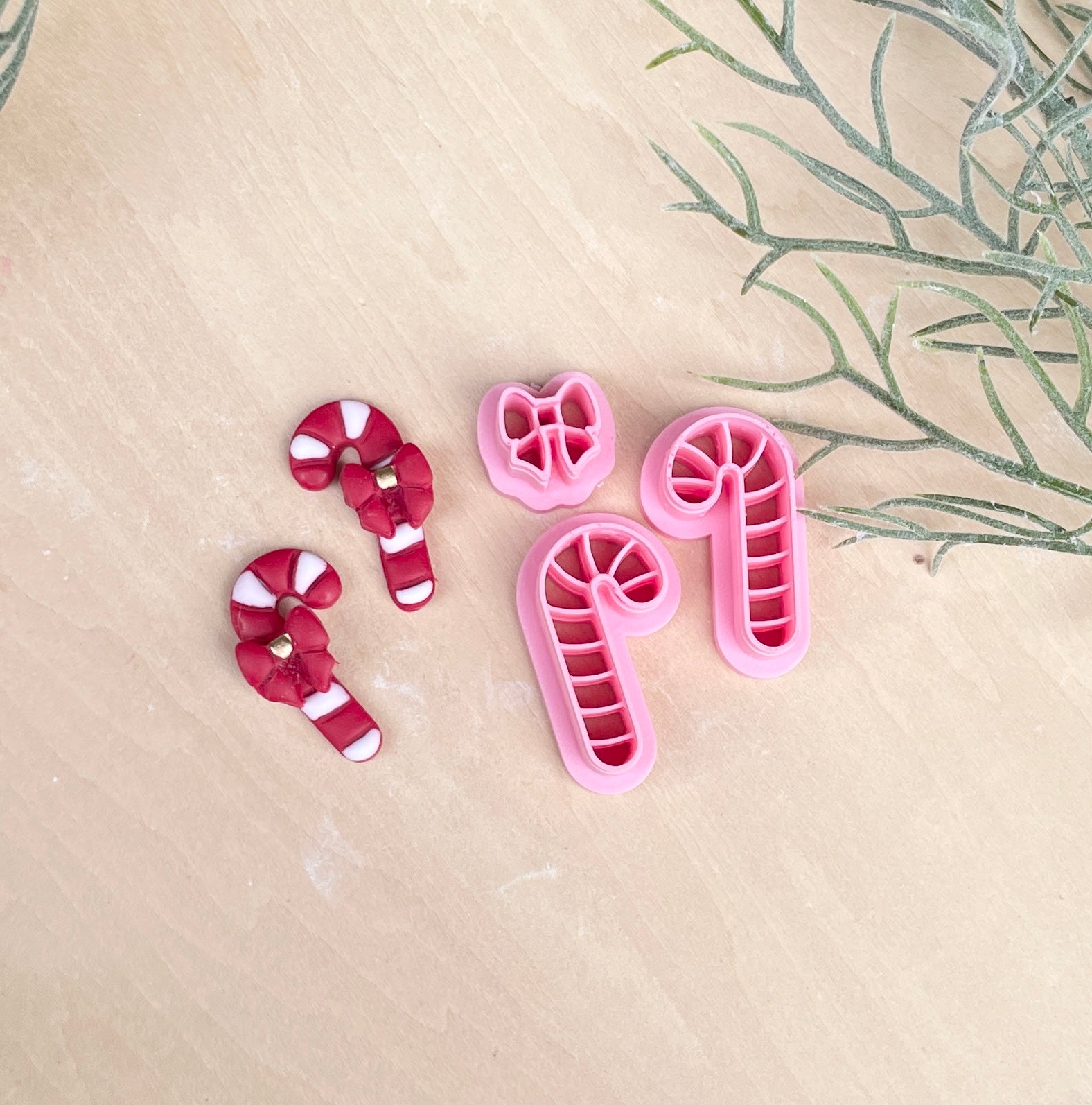 Candy Cane Cutter Candy Cane cutters with bow sets – Clay By Design Aus