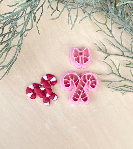 Candy Cane double cutters with bow sets