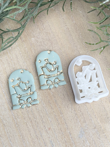 Christmas Santa sleigh dome cutter