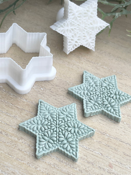 Embossed star stamp cutter set