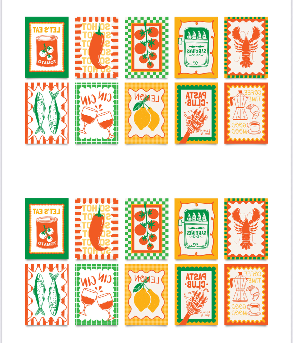 Summer Almafi transfer & cutter set - STYLE 3