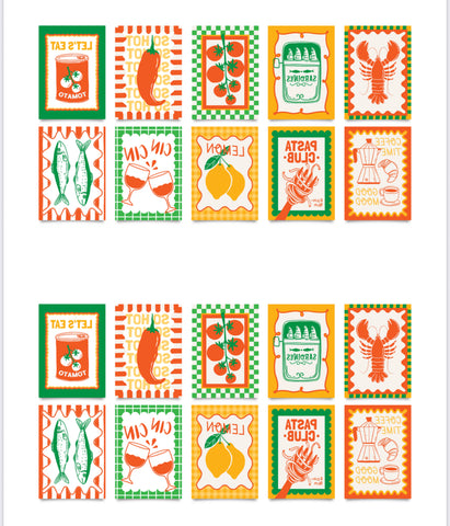 Summer Almafi transfer & cutter set - STYLE 3